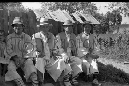 ’50s, group of man from Maramures, Romania