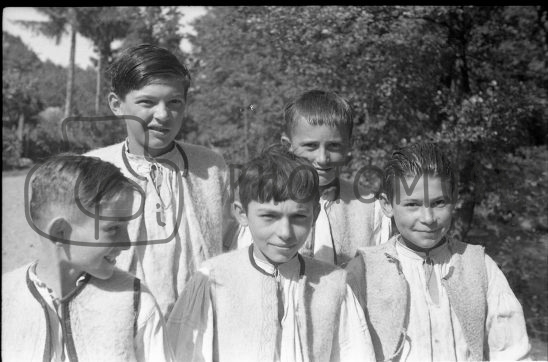 ’50s, group of boys from Maramures, Romania