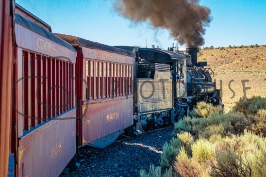 antique steam engine train Cumbres & Toltec Scenic Railroad, New Mexico, Colorado