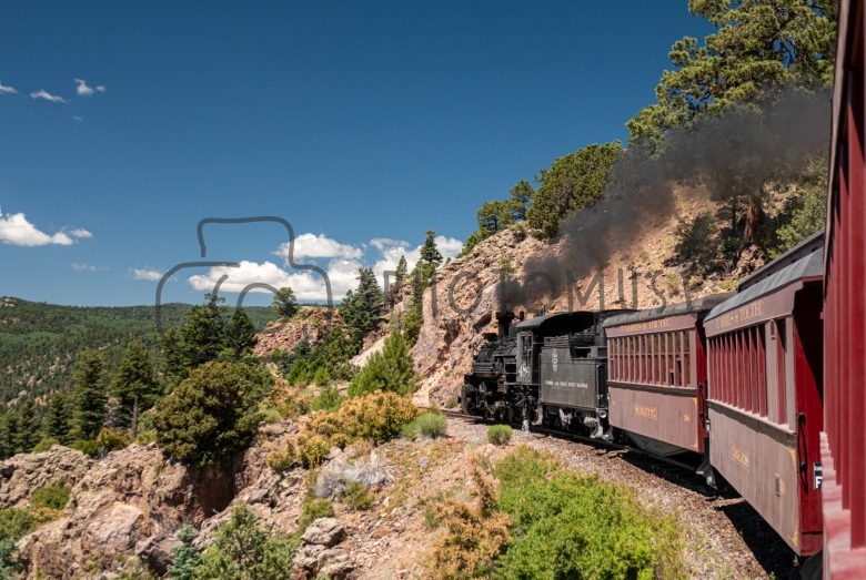 antique steam engine train Cumbres & Toltec Scenic Railroad, New Mexico, Colorado